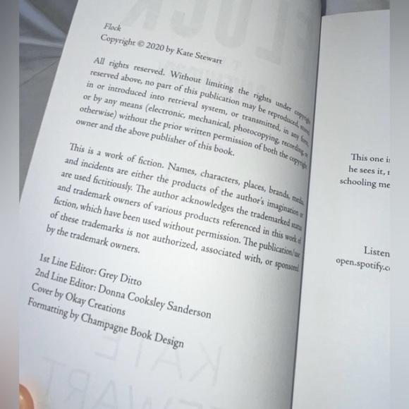Flock by Kate Stewart OOP Indie Paperback Edition - Picture 3 of 3